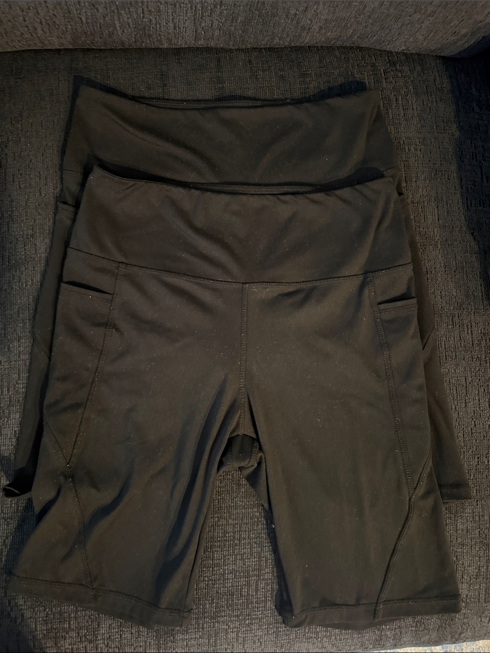 Danskin Black High-Waist Bike Shorts with Side Pockets 2 Pack